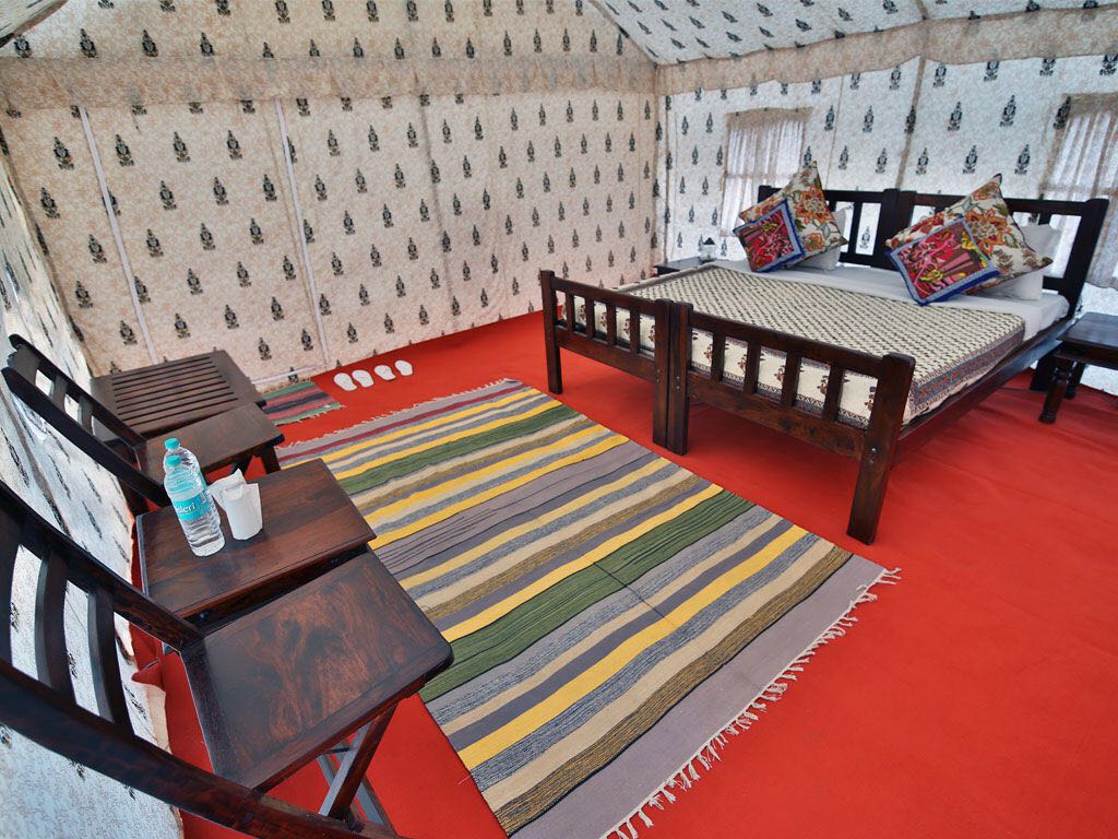 Swiss luxury tent room view